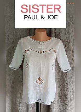 Элегантная рубашка-туника paul & joe sister – 100% хлопок, размер 1