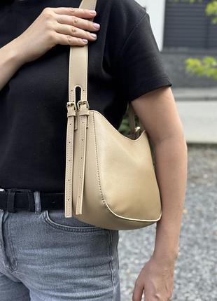 Сумка жіноча nelli bag беж/коричнева/чорна