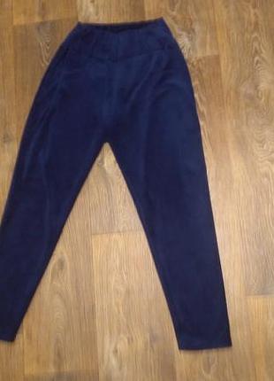 Велюровые утеплённые спортивные штаны
