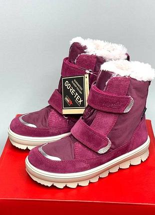 Зимние кожаные ботинки superfit flavia gore-tex 29р, детские ботинки сапоги суперфит для девочки