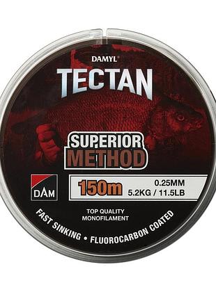 Леска dam damyl tectan superior fcc method 150м 0.23мм 4.2кг тонущая с флюорокарбоновым покрытием