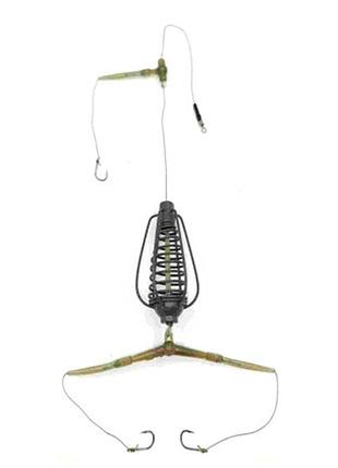 Оснастка тм "козак" a3130 серии "а" №4 кормушка "груша" 3 крючки,30 граммов