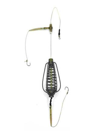 Оснастка тм "козак" a2140 серии "а" №3 кормушка "груша" 2 крючка 40 граммов