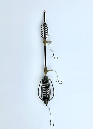 Оснащення fishing rain №31 "мега короп" спиця , "груша" з відводами,пофарбовані,3 гачки #4, 20 гр.