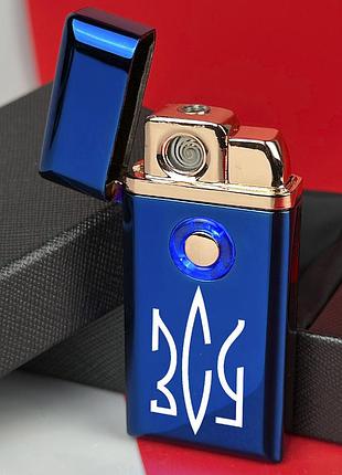 Зажигалка 2 в 1 газовая и электронная с гравировкой зсу подарочная зажилка для мужчины