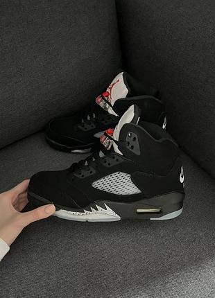 Кроссовки nike air jordan 5 black blue