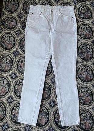 Білі джинси жіночі висока посадка h&m