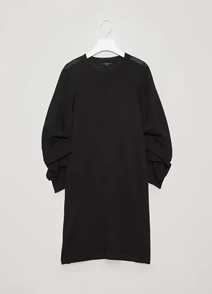 Сукня cos folded sleeve drape dress / l