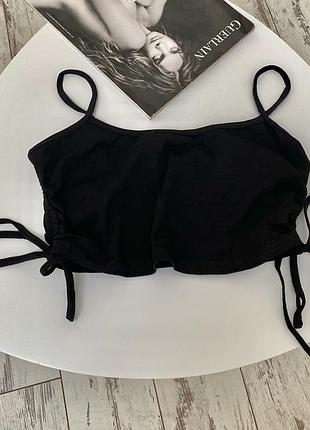 Shein крутий чорний бавовняний топ  .