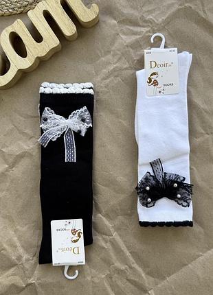 Гольфы белые бант