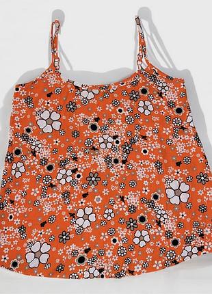 Літня жіноча майка на бретельках яскравого помаранчевого кольору розміру s f&f