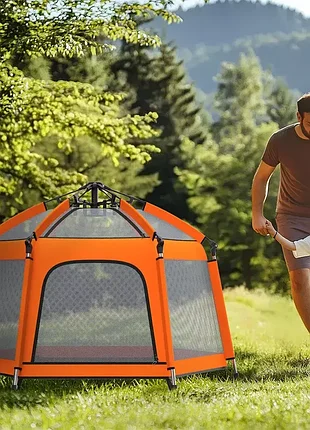 Детский манеж-палатка складной с москитной сеткой