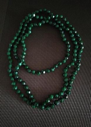Буси намисто під малахит🍀🍋💚🦊