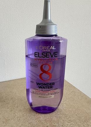 Ламелярна вода l'oreal paris elseve hyaluron plump wonder water засіб з ефектом ламінації, для блиску та зволоження волосся, 200 мл
