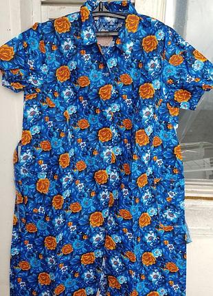 Женский ситцевый халат  56 р.