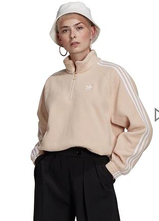 Толстовка adidas originals adicolor classics polar fleece на блискавці gt4259 сомон