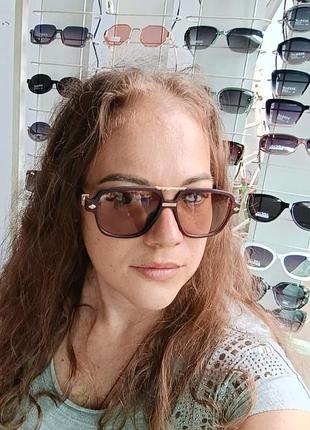 Очки унисекс в шоколадном цвете