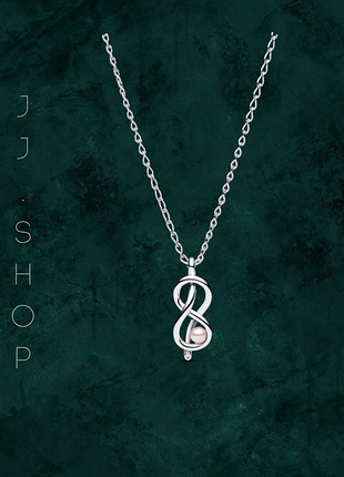 Серебряное ожерелье "узол бесконечности" pandora (пандора) 3937624101