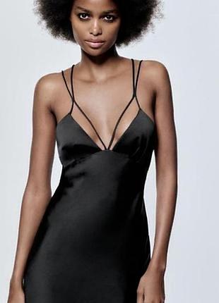 Соблазнительное мини платье zara в бельевом стиле оригинал