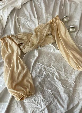 Топ с пышным рукавом топ корсет ох полли oh polly