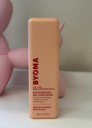 Зволожуючий сонцезахисний гель-крем з церамідами byoma moisturising gel cream spf 30