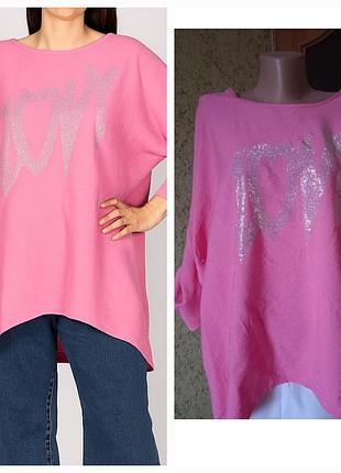 Натуральная льняная вискозная блуза блузон m&amp;s.