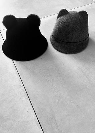 Детская шляпа zara с ушками.