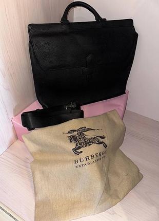 Сумка шкіряна burberry для ноутбука і подорожей