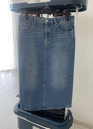 Трендовая джинсовая юбка макси имassimo duti cos р.42 евро