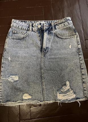 Спідниця джинсова по коліно