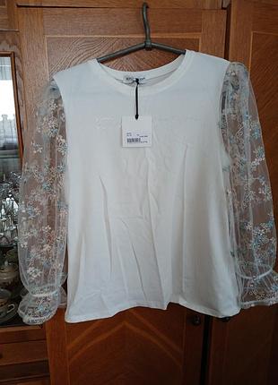 Новая итальянская брендовая вышитая блуза