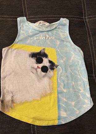 Майка з котиком на дівчинку 8-10 років
