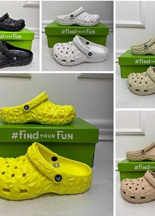 Супер стильні сабо унісекс crocs чоловічі, жіночі classic geometric