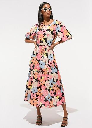 Вискоза миди платье f&f uk 14, eur 42