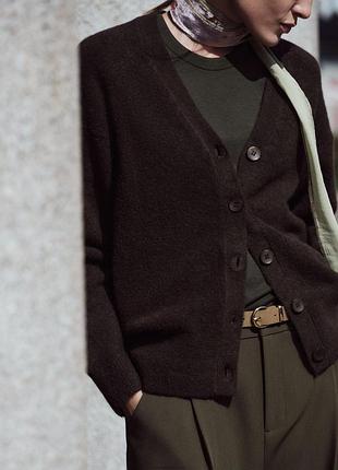 Коричневий кардиган zara розмір м жіночий