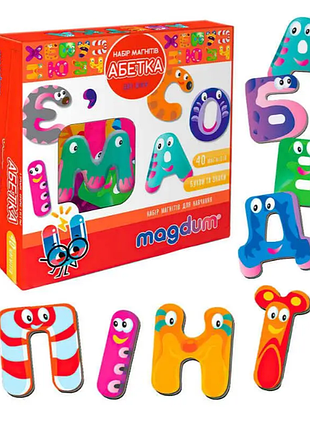 Магнитная игра "абетка" ml4031-36 en (24) "magdum", в коробке