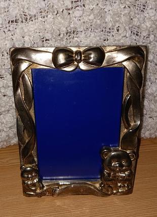 Металева фоторамка з ведмедиками