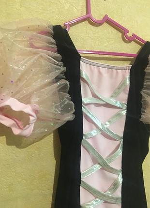 Велюровый купальник для художественной гимнастики для танцев- на возраст 10 лет- desing dancewear