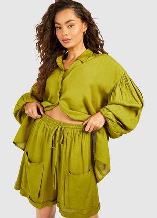 Шорти лляні boohoo 3