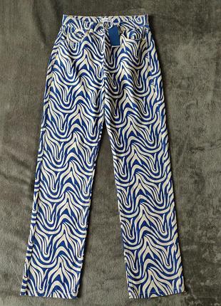 Джинсы прямые широкие высокая талия