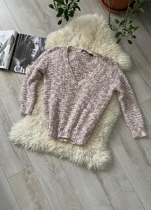 F&f вязаный свитер с v-образным вырезом💐