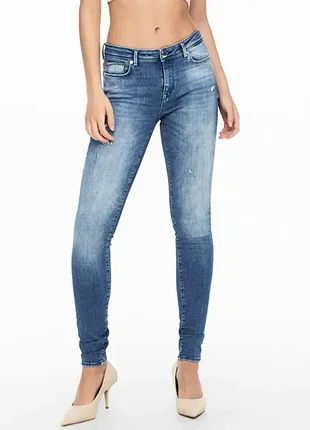 Джинсы shape regular skinny женские only синие (12345907)