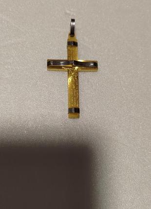 Крест. титановое золото