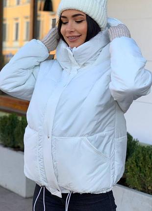 Тепла зимова дута куртка плащівка матова ❤️‍🔥супер ціна та якість