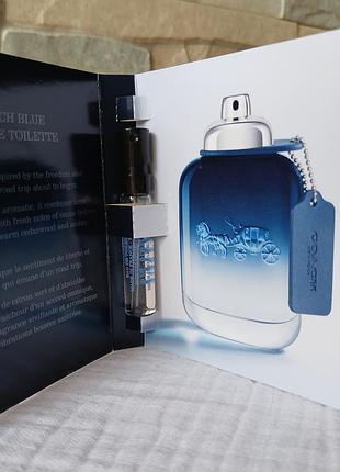 Coach blue туалетная вода для мужчин пробник 2 мл