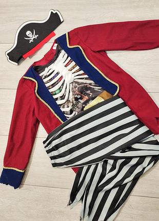 Костюм пирата пират скелет хелловин halloween скелетик