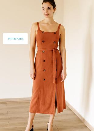 Сарафан міді primark, ідеальний оранж, xl - xxl