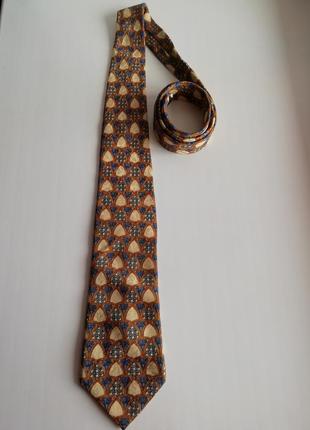 Люкс бренд!!! фірмова шовкова чоловіча краватка lanvin!!! оригінал!!