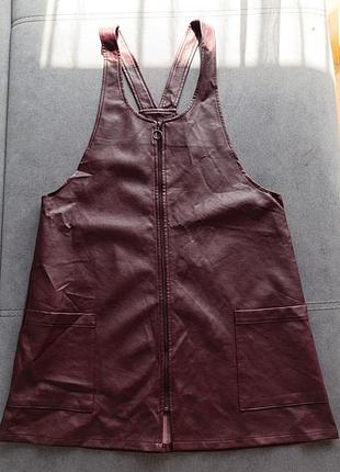 Сарафан з екошкіри, всередині утеплений, розмір m,l