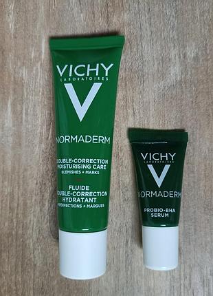 Набор vichy normaderm флюид сыворотка пилинг жирная кожа акне